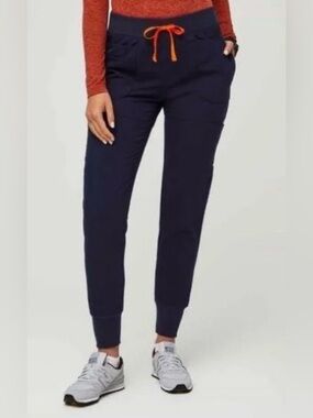 Rare FIGS navy Nepal tall skinny scrub joggers size large tall